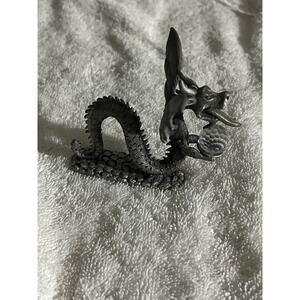 1988 Spoontiques Pewter Dragon Figurine -CM608 Crystal Ball 3 1/2”